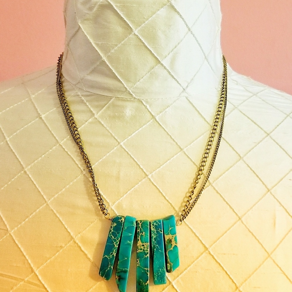 Turquoise double-stranded Janna Conner Necklace
